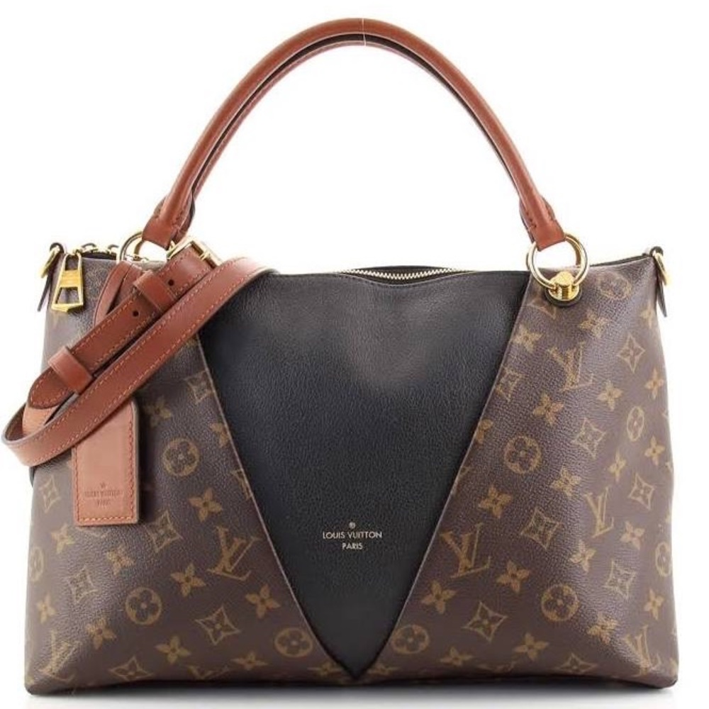 Real Louis Vuitton Monogram V Tote BB - Black and Brown